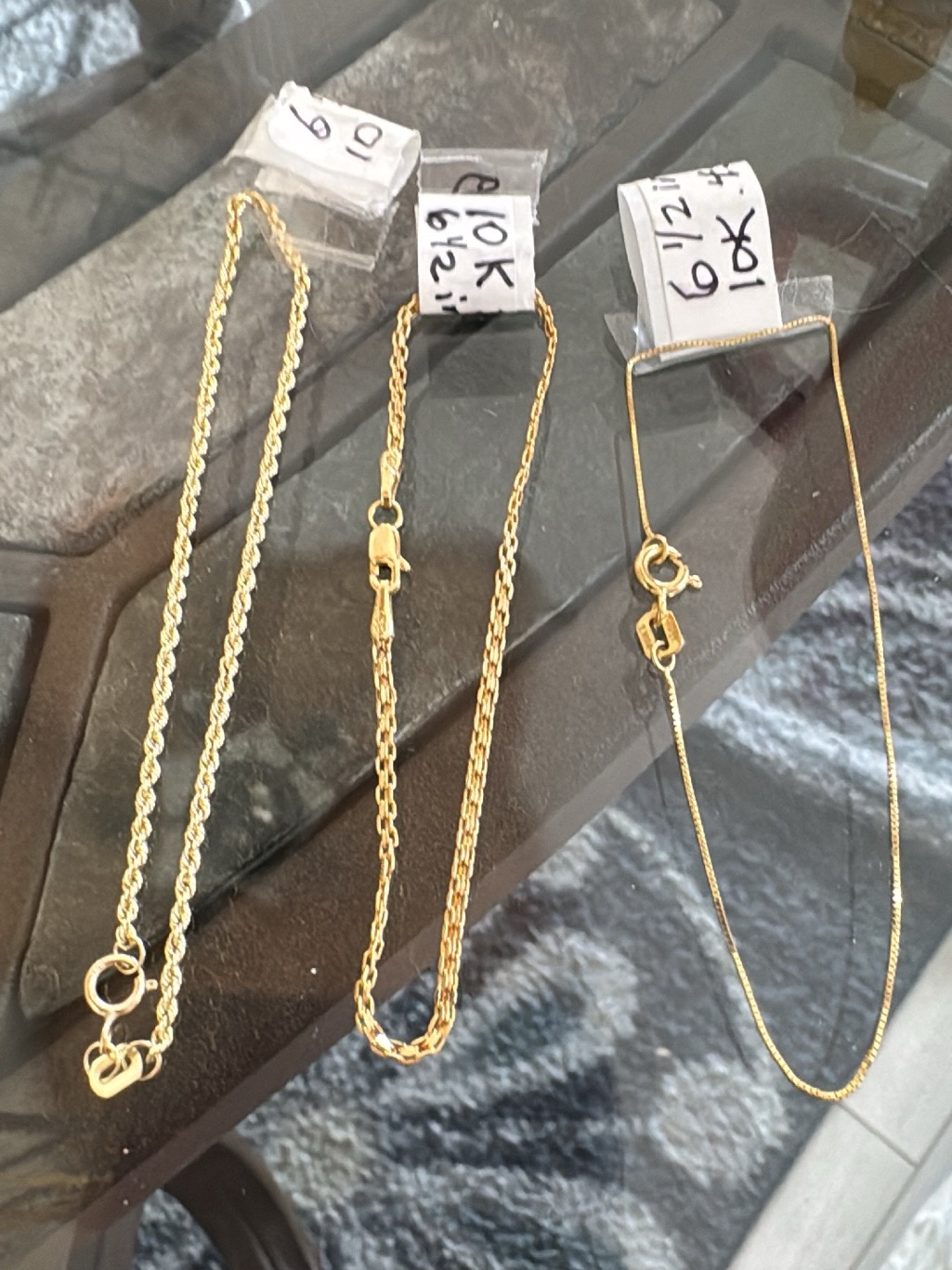 10k Yellow Gold Women's 6 1/2 Inches Available Price For Each